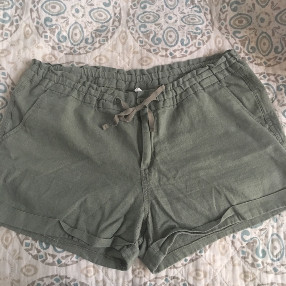 Army green shorts